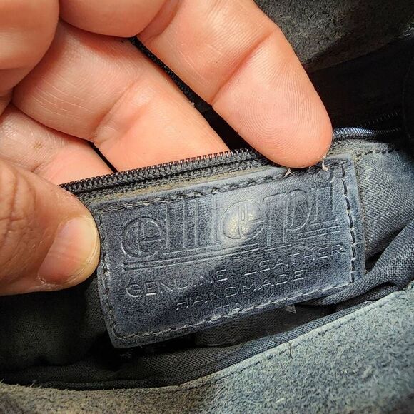 Elllepi Genuine Leather Woven Leather Bucket Crossbody Bag Handmade - Picture 7 of 9